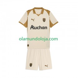 Camisola RC Lens Criança Equipamento Terceiro 2025-2026 Manga Curta